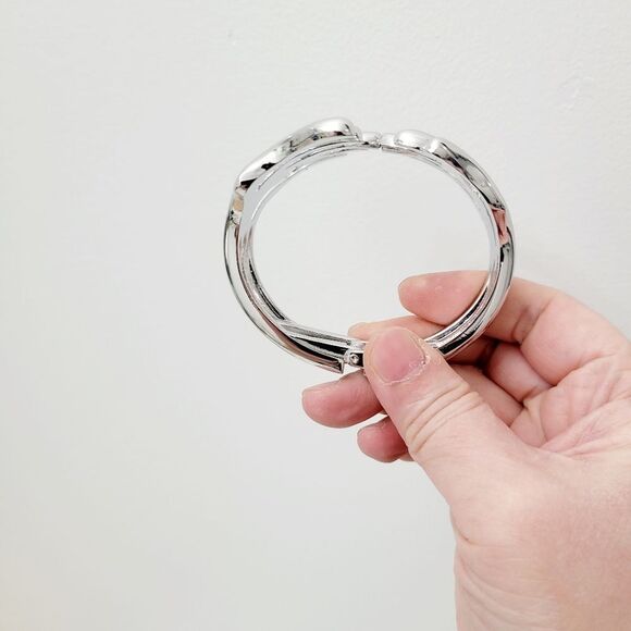 Brand New Top Fashion Silver Tone Bangle Bracelet - Picture 6 of 8